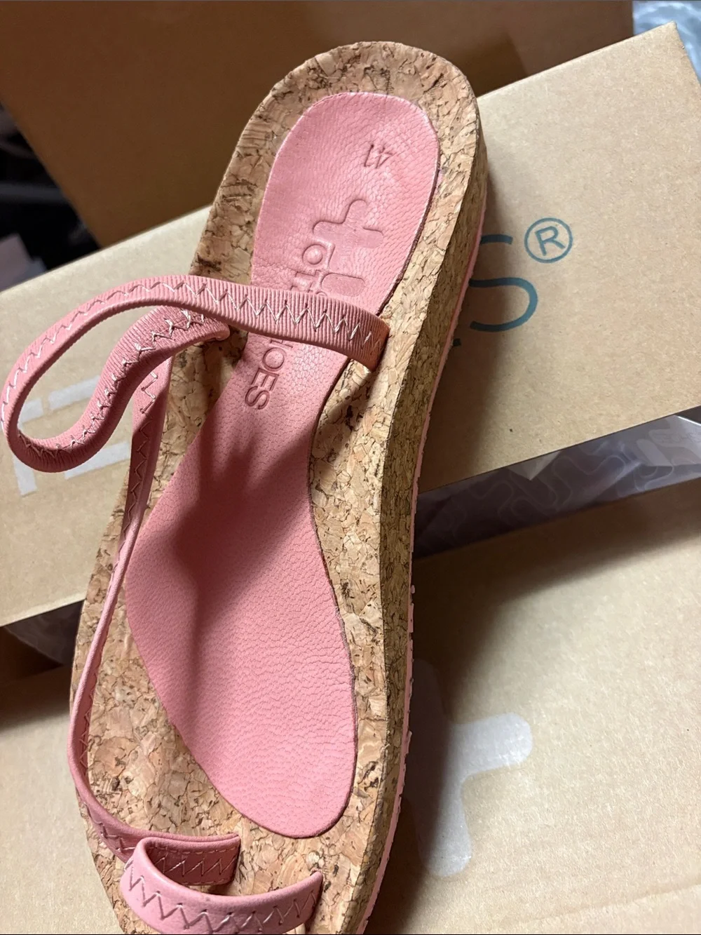New OTZ Diana cork toe loop sandals women’s